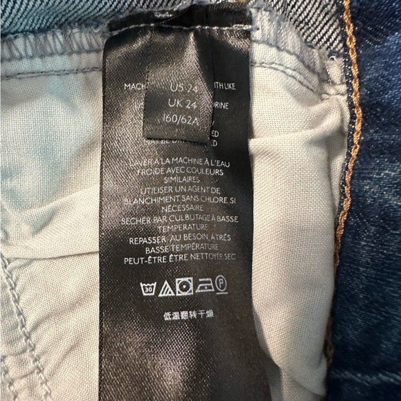 Free People We The Free Women's 24 Medium Wash Blue distressed Denim Jeans(a3 - Picture 9 of 11